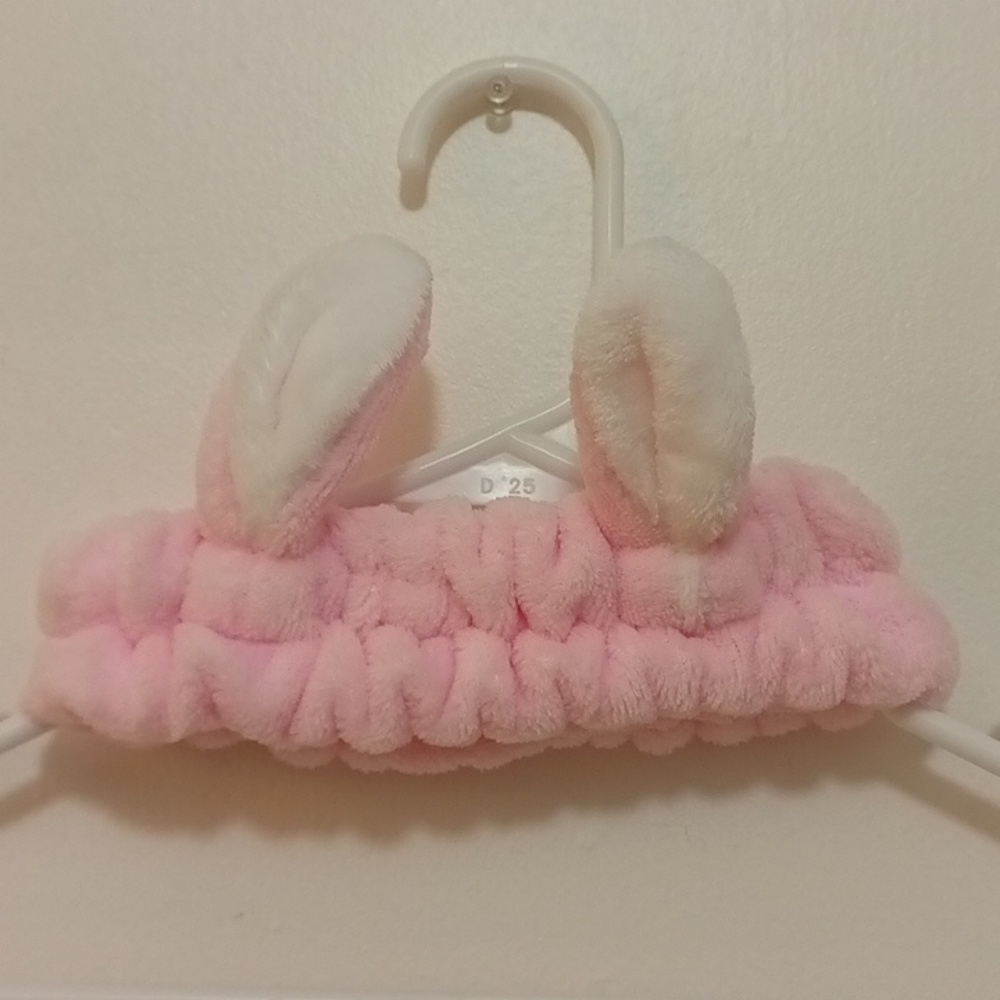 Bunny ears. soft n fuzzy bunny ears headband. Pink and white. OS